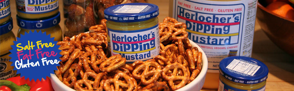 Herlocher's Dipping Mustard with pretzelsimage